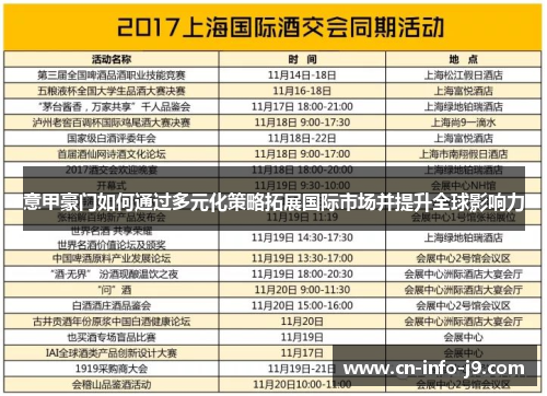 意甲豪门如何通过多元化策略拓展国际市场并提升全球影响力 意甲豪门如何通过多元化策略拓展国际市场并提升全球影响力