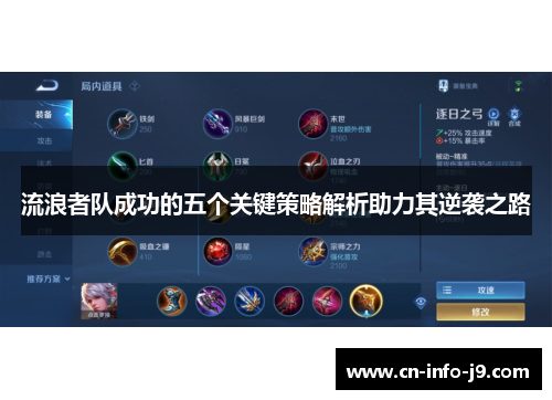 流浪者队成功的五个关键策略解析助力其逆袭之路